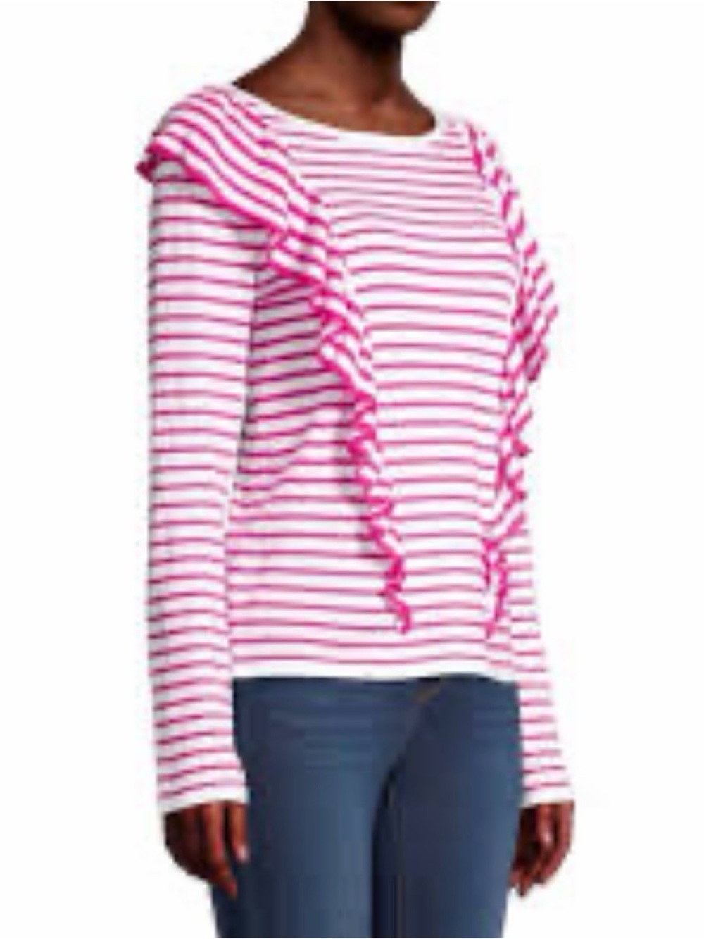 Lilly Pulitzer Ruth Ruffle Sweater in Pink Tango.  Sz Small - Picture 2 of 10